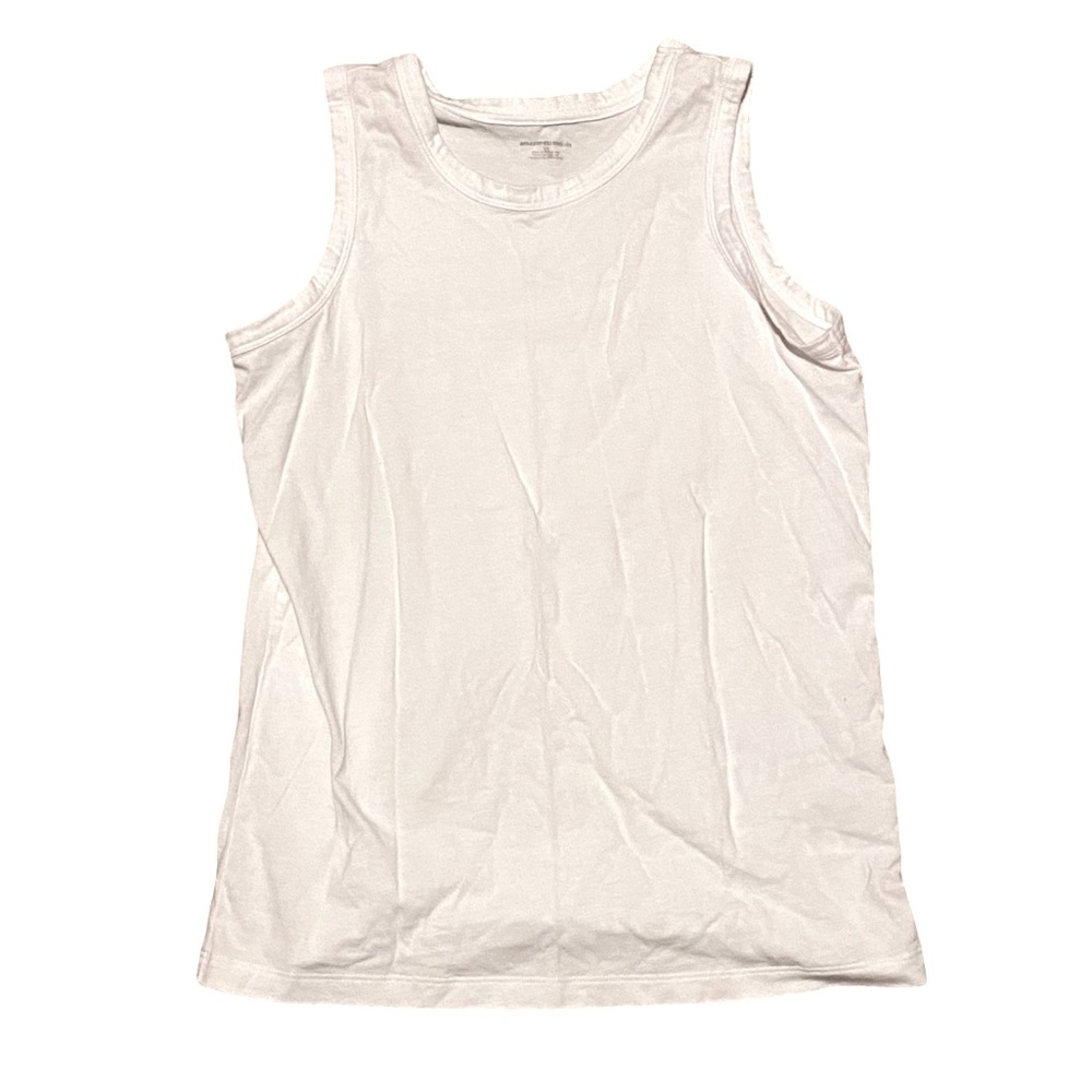 Amazon Essentials Girls White Cotton Tank Top Size Large